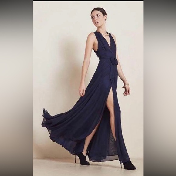 Reformation Lucille Dress sapphire wrap NEW with tags! - Picture 1 of 7